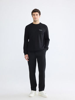 Bisiklet Yaka Nak??l? Erkek Sweatshirt