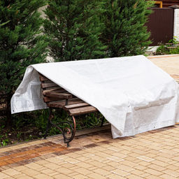 Тент 3х4м из полипропилена 60г/м2, водонепроницаемый, на люверсах, серый (Россия) - Домашняя мода фото 3