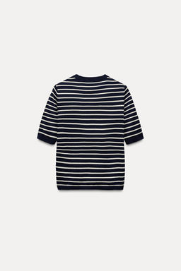 BASIC PLAIN KNIT SHORT SLEEVE TOP - Zara фото 15