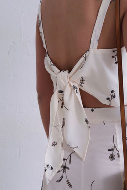 11988 Костюм из топа и юбки белый с вышивкой - Martichelli фото 13