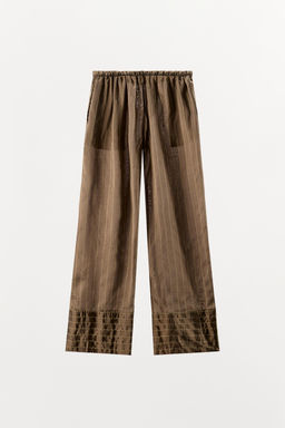 STRIPED PYJAMA TROUSERS - Zara фото 8