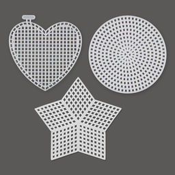 Канва KPL-09 Gamma пластиковая АССОРТИ 100% полиэтилен 5 х 3 шт малое (круг+сердце+звезда)  фото 3