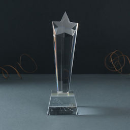 Фигурка стекло Стела наградная. Звезда - Не останавливайся, 6.5?6.5?23 см