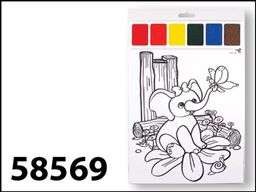 Kribly Boo. Набор для раскрашивания акварелью арт.58569 "Слоненок и бабочка"