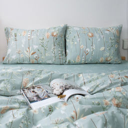 КПБ 2,0 спальный (с простыней на резинке 160х200х25, 2 наволочки 50х70), Ботанический сад ВБ Пододеяльник на молнии 177х217; простыня на резинке 160х200х25, наволочка 50х70 - 2шт. - Традиция фото 12