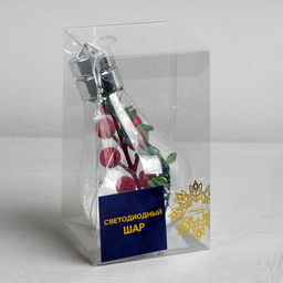 Ёлочный шар Ягоды, 5 LED, от батареек, свечение белое - Luazon lighting фото 9