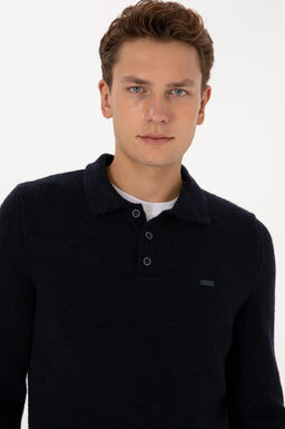 Erkek Regular Fit Polo Yaka Lacivert Kazak - U.s. polo assn фото 2