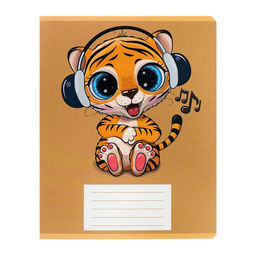 Набор тетрадей 12 листов в клетку Calligrata «Тигрёнок», обложка мелованный картон, МИКС, 10 шт.
