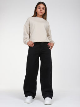 Джинсы-багги утеплённые для девочек - СИНЯЯ МОДА фото 6