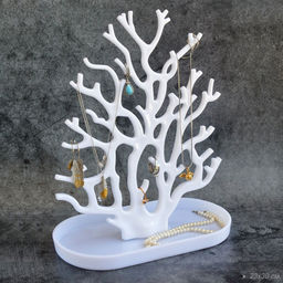 Подставка для украшений 23х30 см с бортиком белая / 126W /уп 50/