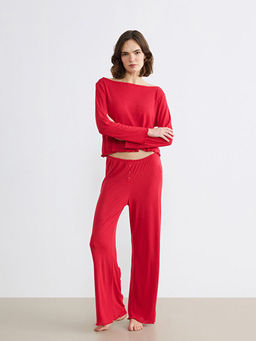 Kay?k Yaka Kad?n Pijama Tak?m