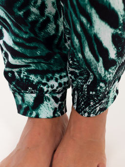 Пижама женская кулирка с брюками "МАМБА" ЗЕЛЕНЬ