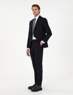 Lacivert Ex. Slim Fit Y_nl_ Tak_m Elbise