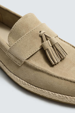 MOCAS?N PIEL CASUAL BORLAS / Blanco Crudo - Zara фото 6