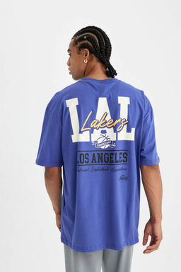 DeFactoFit Футболка оверсайз с круглым вырезом и короткими рукавами NBA Los Angeles Lakers