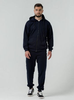 265ПМ Костюм мужской на молнии, т.синий (3хнитка петля)