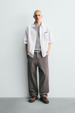 SOBRECAMISA ESTRUCTURA BORDADO / Blanco