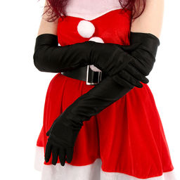 Карнавальный костюм «Мисс Санта», р-р 44-46, платье, колпак, пояс, перчатки