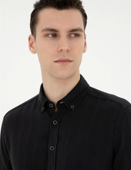 Siyah Regular Fit Uzun Kollu G_mlek - Pierre cardin фото 2