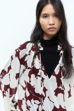 Blusa de gasa efecto arrugado - H&m фото 3