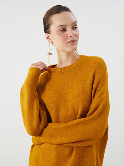 Bisiklet Yaka Oversize Kad?n Triko Kazak