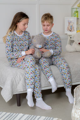 Пижама подростковая из кулирки пенье на манжетах Дрёма графити - Амадэль фото 36