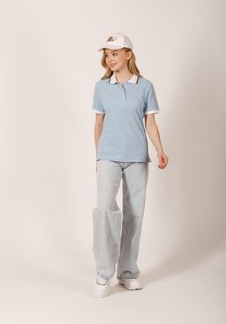 Футболка поло женская 2536 голубой