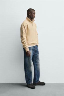 SUDADERA CUELLO CREMALLERA B?SICA / paja - Zara фото 4