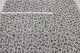 Полулен "Серо-голубые розочки" (на т.суровом), ш.1.5м, хлопок-70%, лен-30%, 140гр/м.кв