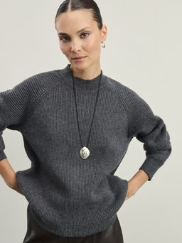 Джемпер с воротником-стойкой / Zarina  фото 7