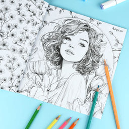 Книжка-раскраска. Серия "Красивые девушки" арт. 73363 СИМФОНИЯ ГОДА /215х215 мм, 16 л., блок - офсет 100 г/м?, печать в одну краску, обл - мелованный картон 200 г/м?, мягкий переплёт (2 скобы),