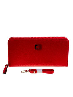 Женское портмоне из искусственной кожи, цвет красный
