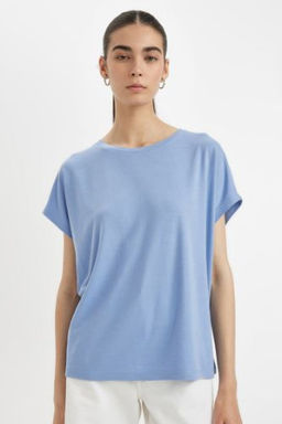 Bisiklet Yaka Modal Basic Duz K?sa Kollu Tisort