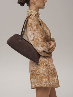 Сумка багет Raduy DBR 31127 коричневый шоколад  фото 5