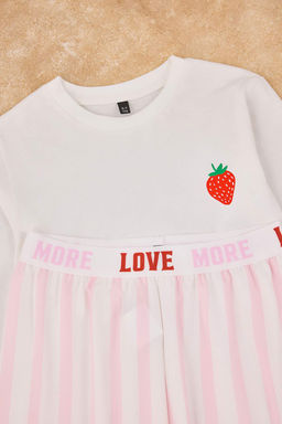 K?rm?z? K?z Cocuk Bask?l? Orme Alt-Ust Pijama Tak?m? - Trendyolmilla фото 4