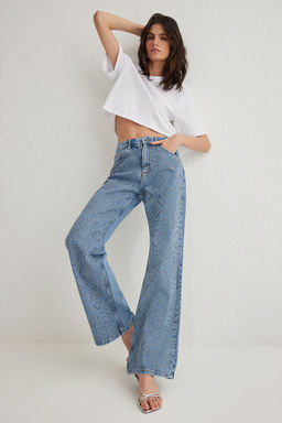 Mavi Tasl? Yuksek Bel Wide Leg Jeans TWOSS25JE00020 - Trendyolmilla фото 2