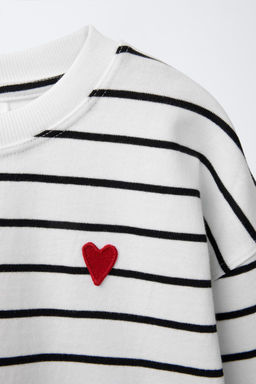HEART EMBROIDERED PATCH T-SHIRT - Zara фото 5