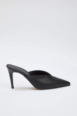 Siyah Burnu Kapal? Klasik Topuklu Mule Terlik TAKAW26TO00017 - Trendyolmilla фото 3