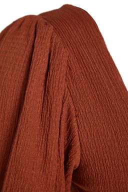 TRENDYOLMILLA Siyah Kare Yaka Balon Kol A-Line Y?rtmac Detayl? Burumcuk/Dokulu Midi Orme Elbise TWOSS23EL01533  фото 17