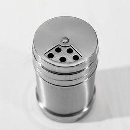 Солонка «Металлик», 280 мл, 6.3×10.5 см, нержавеющая сталь, серебристая