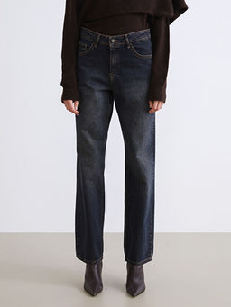 Wideleg Kad?n Jean Pantolon