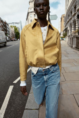 FAUX SUEDE BOMBER JACKET - Zara фото 2