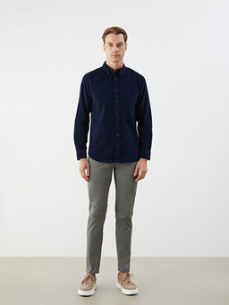 Regular Fit Uzun Kollu Kadife Erkek G?mlek