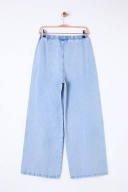 Mavi Beli Lastikli Normal Bel Ekstra Wide Leg Palazzo Jeans TWOSS25JE00037 - Trendyolmilla фото 4