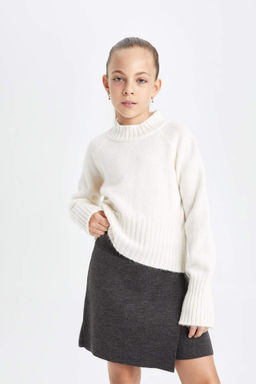 K?z Cocuk Siyah Basic Duz Okul Sort Etek - Defacto фото 2