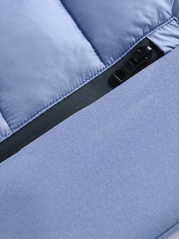 Куртка женская гибридная стёганая с капюшоном с графеновой подкладкой синего цвета 9630_1S