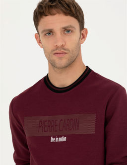 Bordo Regular Fit Bisiklet Yaka Sweatshirt - Pierre cardin фото 2