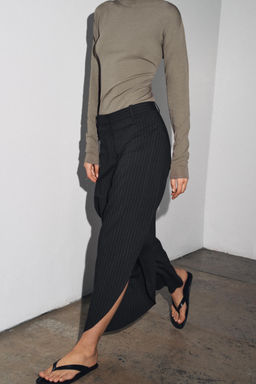 PINSTRIPED TROUSERS WITH VENTS ZW COLLECTION - Zara фото 2
