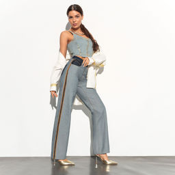 Джинсы прямые с эффектом изнанки, Matera (dark blue) - Charutti фото 2