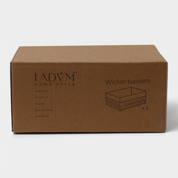 Корзины для хранения LaDо́m, 3 шт, ручное плетение, белая